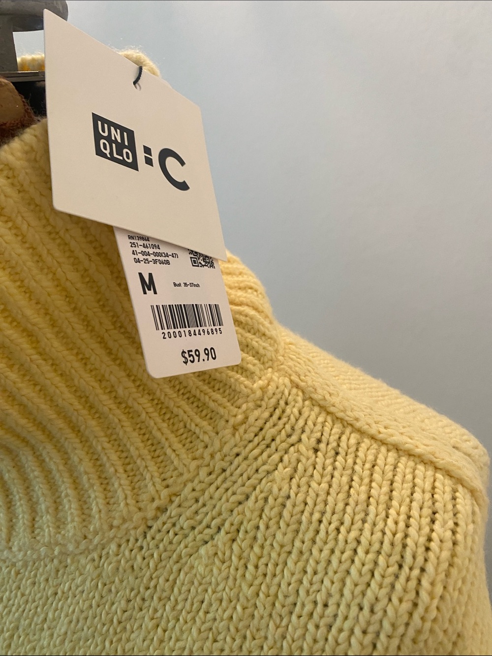 Uniqlo Lemon Yellow Turtleneck Sweater - Picture 2 of 2